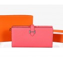 Replica Hermes Bearn Japonaise Bi-Fold Wallet Original Leather A1018 Pink PY2187ui32