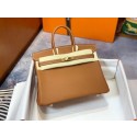 Replica Hermes Birkin 25CM Epsom Bag Original Leather H25E brown PY437BH97