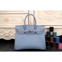 Replica Hermes Birkin 35CM 30CM Tote Bag Original Leather HB35O Light Blue PY1275fp99