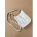 Replica Hermes Evelyne original togo leather mini Shoulder Bag H15698 white PY462it96