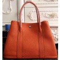 Replica Hermes Garden Party 36cm 30cm Tote Bag Original Leather Orange PY1064Tm92