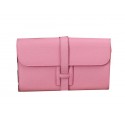 Replica Hermes Jige Clutch Bag Calfskin Leather H8057 Pink PY1460BH97