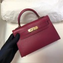 Replica Hermes Kelly 20cm Tote Bag Original Epsom Leather KL20 fuchsia PY780UD97