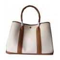 Replica Top Hermes Garden Party 36CM Bag Canvas Leather H11M Wheat PY1504Cq58