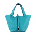 Replica Top Hermes Picotin Lock PM Bags Clemence Leather H8615 Green PY1415di41