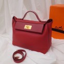 Top Hermes Kelly togo Leather Tote Bag H2424 red PY585He97