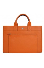 AAA 1:1 Hermes Briefcase 40CM Clemence Leather Bag Orange PY1958Zg39