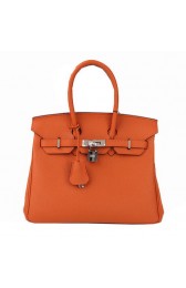 Best Hermes Birkin 25CM Tote Bags Orange Original Leather Gold PY1662HW50