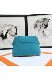 Best Hermes Cosmetic Bag H3699 Blue PY653kr25