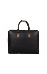 Cheap Copy Hermes Briefcase Grainy Calf Leather H8253 Black PY1631VZ14