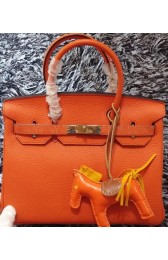 Cheap Hermes Birkin 30CM Tote Bags Litchi Leather H30LI Orange PY1223fH38