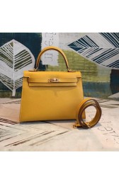 Copy 1:1 Hermes original Kelly Epsom Leather KL32 yellow PY618xD64