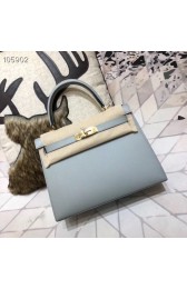 Copy Hermes original Kelly Epsom Leather KL32 light blue PY691vA83