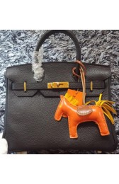 Fake Hermes Birkin 30CM Tote Bags Litchi Leather H30LI Black PY1220DV93