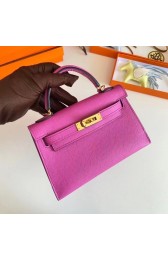 Fake Hermes Kelly 19cm Shoulder Bags Epsom Leather KL19 Gold hardware Lavender PY197DV93