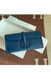 Fake Hermes Original jige swift Leather Clutch 37088 drak gray PY256oA83