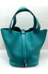 Fake Hermes Picotin Lock 22cm Bags Litchi Leather HPL1048 Green PY1204RY48