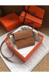 Fake Luxury Hermes Clutch Epsom calfskin H0589 brown PY749uE99