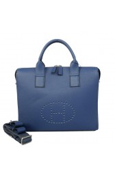 First-class Quality Hermes Mens Briefcase Calf Leather H1705A Royalblue PY1775fm32