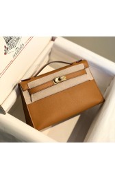 First-class Quality Hermes original swift leather mini Kelly K22CM H23560 Brown PY103xO55