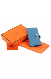 Hermes Bearn Japonaise Bi-Fold A208 Blue PY2339ge92