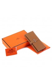 Hermes Bearn Japonaise Tri-Fold Wallet A308 Coffee PY2337Jk12