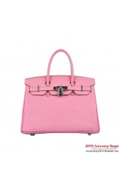 Hermes Birkin 30CM Tote Bags Pink Togo Leather Silver PY1913Yn66