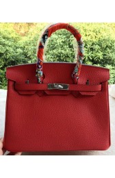 Hermes Birkin 30CM Tote Bags Red Calfskin Leather BK30 Silver PY1107tg76