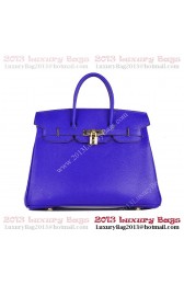 Hermes Birkin 35CM Tote Bag Blue Clemence Leather H6089 Gold PY1855bW68