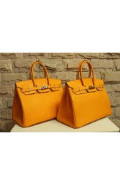 Hermes Birkin 35CM Tote Bag Yellow Clemence Leather H6089 Gold/Silver PY1400bR82