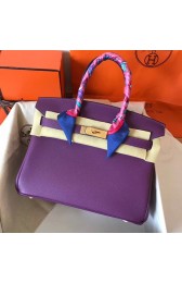 Hermes Birkin Tote Bag Original Togo Leather BK35 purple PY774dX32