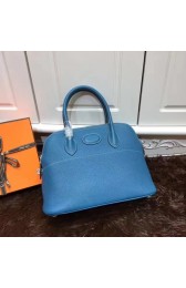 Hermes Bolide 31CM Calfskin Leather Tote Bag B3302 Blue PY921wn15