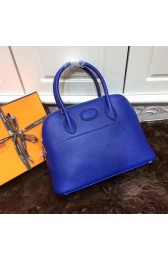 Hermes Bolide 31CM Calfskin Leather Tote Bag B3302 Royal PY925kH80