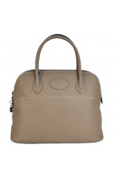 Hermes Bolide 37CM Tote Bags Clemence H1037 Grey PY2000pP61