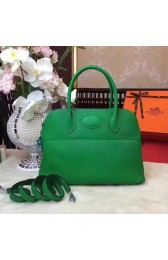 Hermes Bolide Original Leather Tote Bag B1007 Green PY849Mv33