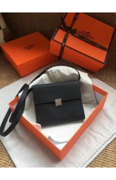 Hermes Clutch Epsom calfskin cross-body bag H0589 black PY754ot97