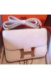 Hermes Constance Bag Calfskin Leather H9999 White PY988Av26