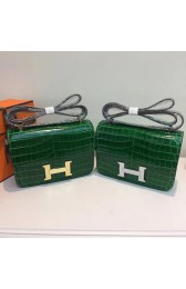 Hermes Constance Bag Croco Leather H9978C Green PY873gC81