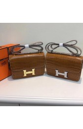 Hermes Constance Bag Croco Leather H9978C Wheat PY870SS41