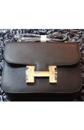 Hermes Constance Bag Litchi Leather H9998 Black PY1157uT54