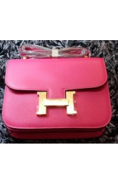 Hermes Constance Bag Litchi Leather H9998 Rose PY1155Tq55