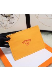 Hermes Cosmetic Bag H3700 Mango Yellow PY628uZ84