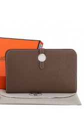 Hermes Dogon Combined Wallet A508 Brown PY2270sA83