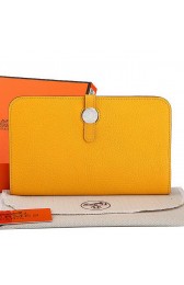 Hermes Dogon Combined Wallet A508 Yellow PY2272mF22