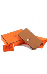 Hermes Dogon Combined Wallets A508 Coffee PY2332Hk55