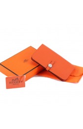 Hermes Dogon Combined Wallets A508 Orange PY2333uZ84