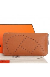 Hermes Evelyn Long Zip Wallet A808 Camel PY2262jo45