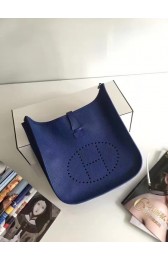 Hermes Evelyne 30cm Messenger Bag E3301 Blue PY913mU75