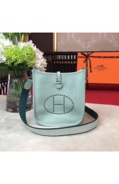 Hermes Evelyne mini 17cm Messenger Bag Original Calf Leather H1187 Light Green PY811dC47