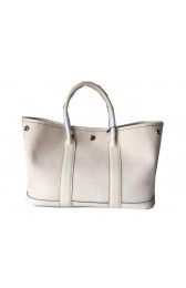 Hermes Garden Party 30CM Bag Canvas Leather H11S OffWhite PY1496Tq55